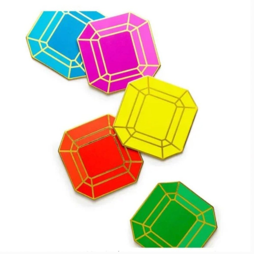 Kate Spade Paper Gem Coasters set of 6 nwt